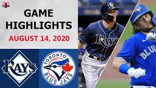 Tampa Bay Rays vs. Toronto Blue Jays Highlights | August 14, 2020 (Richards vs. Roark)