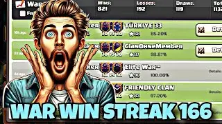 TH17 WAR WIN STREAK 166! Unbeatable Attacks & Pro Strategies | Clash of Clans