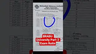 BRABU University Part-3 Exam Date | BRABU Latest Update
