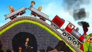 Super crazy train racing - extreme train stunt master driving kids cartoons