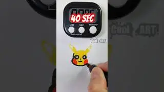 PIKACHU SPEED DRAWING in 40 sec ✍️🥵😱