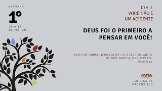 📖 Devocional 2 &ndash; Voc&ecirc; N&atilde;o &eacute; um Acidente🗓 Data: 11/03/2025