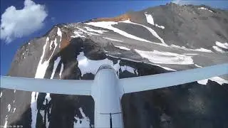magical flight over the Mount Shasta volcano  in a sailplane