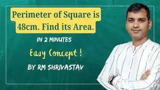 If Perimeter of a Square is 48 cm, Find Its Area | Easy Method