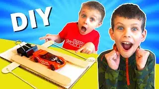 DIY Hot Wheels Launcher Out Of Popsicle Sticks