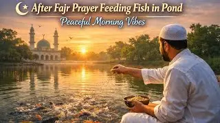 After Fajr Prayer Feeding Fish In Pond | Peaceful Morning Vibes @HajiIrshadNoorie3 