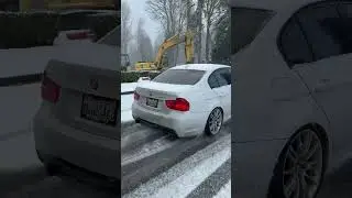 BMW #335d M Sport deleted and tuned having fun in snow! ❄️ #diesel