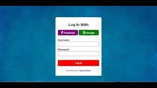 Responsive logIn form with  Social media using HTML and CSS