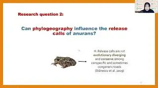 In absence of sexual selection, toad's release call can signal evolutionary history- Dr. Siti Othman