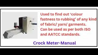 Crock Meter-Manual- Working Video|Q-Test