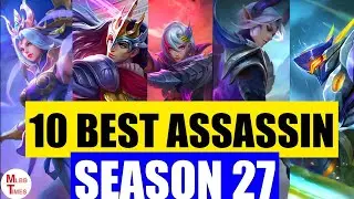 Top 10 best Assassin for solo Rank season 27 mobile legends | best Heroes for solo rank in mlbb 2023