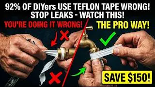 92% of DIYers Use Teflon Tape Wrong Why Plumbing Threads Leak