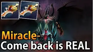 Miracle- Terrorblade 2x Divine Rapiers MEGACREEPS Comeback! - Dota 2