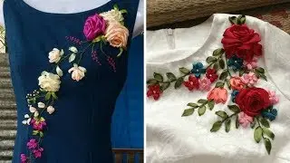 Ribbon Embroidery Dresses Design | Ribbon Embroidery Ideas For Kurtis || For Order 00923067884376