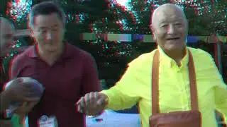 Namkhai Norbu Rimpoche's arrival in Merigar  on august 2011   (3D effect)