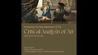 Public Talk | Introducing The New Department of The Critical Analysis of Art