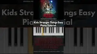 Kids Stranger Things Theme Easy Piano Tutorial | Stranger Things Soundtrack | Easy Piano Lesson