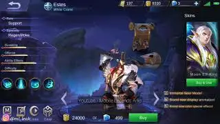 Entrance Scene | New Estes Elite Skin - White Crane | Mobile Legends