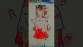 me&times;my favorite food XD~☆ #trendingshort #drawing #artist