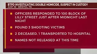 Police: Double homicide suspect in custody after Bristol shooting