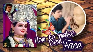How to make Devi Face on Clay 💐✍️