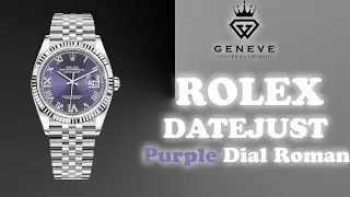 (intro) Rolex Datejust 126234 Purple Dial Roman VI & IX 24 Diamonds 36mm Brand New