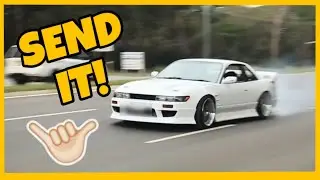 Cars Absolutely GUN IT Out Of Car Show Like It’s SummerNats! (Big sends, Flames, Drifts and MORE!)