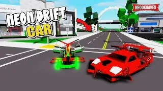 Aku Membuat NEON DRIFT CAR Di Brookhaven - Roblox