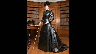 For fans of strict Victorian and Edwardian governesses in amazing leather dresses #governess