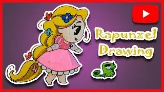 Disney Princess Drawing \ How to draw Rapunzel Cute and Easy Kawaii Chibi