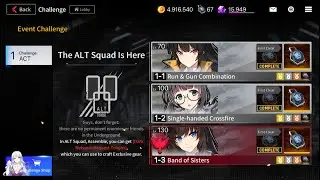 [Counter Side] The ALT Squad Challenge 1-3 Band of Sisters All Medal Clear!