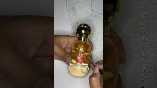 Hand painted perfume bottle personalization with a rose flower