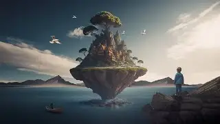 Floating Island Fantasy Art Photoshop Manipulation Tutorial | PNG Stocks