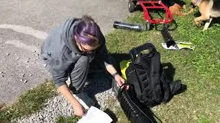 Ryobi 40V Whisper Series Battery Backpack Leaf Blower Assembly