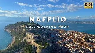 Exploring Nafplio, Greece 🌞: Charming Streets, Lively Cafes & Stunning Views from Palamidi 🏰! [4K]