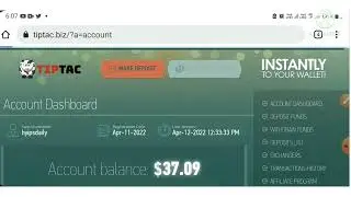 37.09$ live proof | Paying hourly online #hyip #investment site on #tiptac .biz| #hyipsdaily