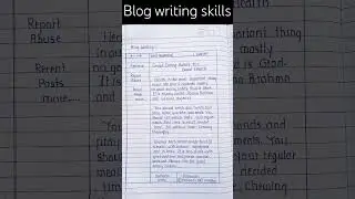 blog writing #maharashtraboard #english #12thboard #englishwritingskill