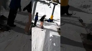 T-Bar Fail #reels #shorts #fail #skiing #riding #epicfail #smh #breckenridge #tbar #ohno #wtf #ouch