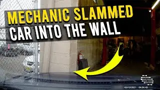 Mechanic Driving a Car Sent for Routine Maintenance Slammed It Into the Wall