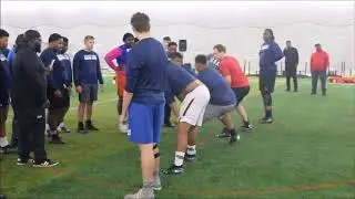 Loyola 2021 OT/DT Derrick Harmon highlights from the SMSB Scouting Workout