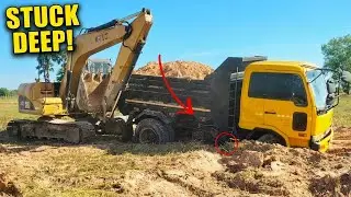 Heavy Excavator and Dump Truck on Site | Extreme Machine Power