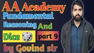 Open Dice 🎲II question part 9 II Reasoning II Dice II #dice II AA Academy II by govind sir II