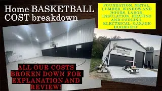Full cost breakdown for basketball gym/court. 2023 was the completion date.  Many tips included.