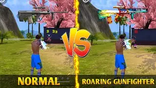 FREE FIRE NEW ROARING GUNFIGHTER AUG VS NORMAL AUG ABILITY TEST BEST SKIN