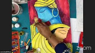 Join Free Janamashtami Special Canvas painting by Leena Bandil Step by Step Tutorial by Artjio
