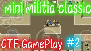 mini militia classic CTF Gameplay (with random guy)