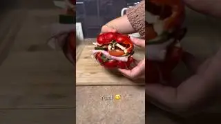 Bell Pepper Sandwich #healthyrecipes #healthyeating ##healthysnacks