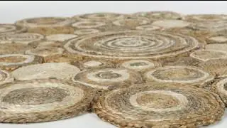Natural Jute Reverberant Coils Indoor Area Rug
