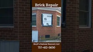 Brick Repair.  🧱 #brickrepair  Virginia Beach, Chesapeake, Norfolk, Virginia.  #brickwork #custom