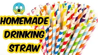 Homemade Drinking Straw/Diy Drinking straw/How to make drinking straw at home/Drinking straw making